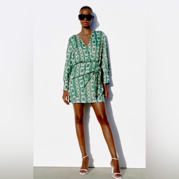 Zara Chain Print Dress XS - Picture 1 of 2